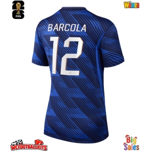 France Bradley Barcola #12 Replica Home Stadium Shirt for Women World Cup 2026 Short Sleeve